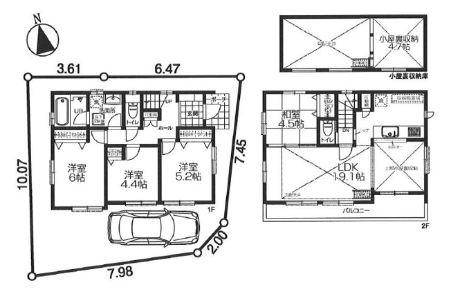 【参考プラン】 | 練馬区旭町２丁目　売地 | 4LDK・建物面積589.09ｍ2・建物参考価格2420万