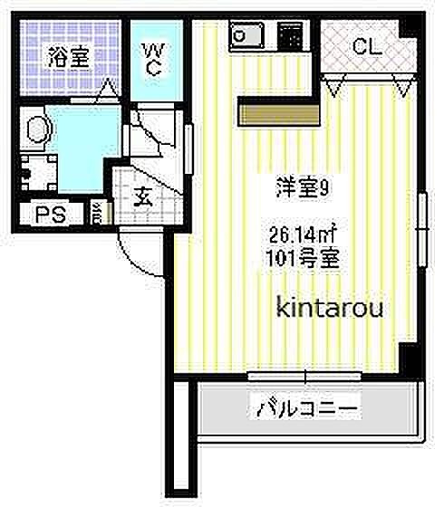千葉市中央区今井２丁目の賃貸マンションの間取り