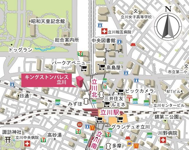 キングストンパレス立川の地図