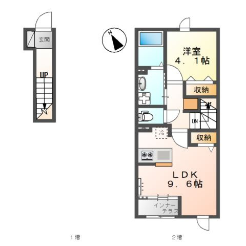 エコハウス栄華の間取り