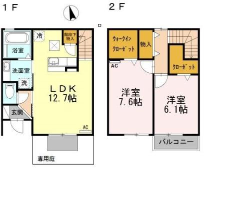 【間取り】 | D-Room東岩田Ⅰ