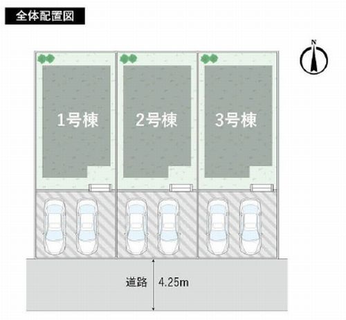 【仲介手数料０円】小田原市新屋　新築一戸建て　全3棟の区画図|小田原市新屋　新築一戸建て　全3棟