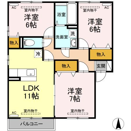 リビングタウン飯岡新田Ⅰの間取り