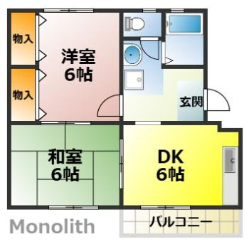鶴山台50号棟の間取り
