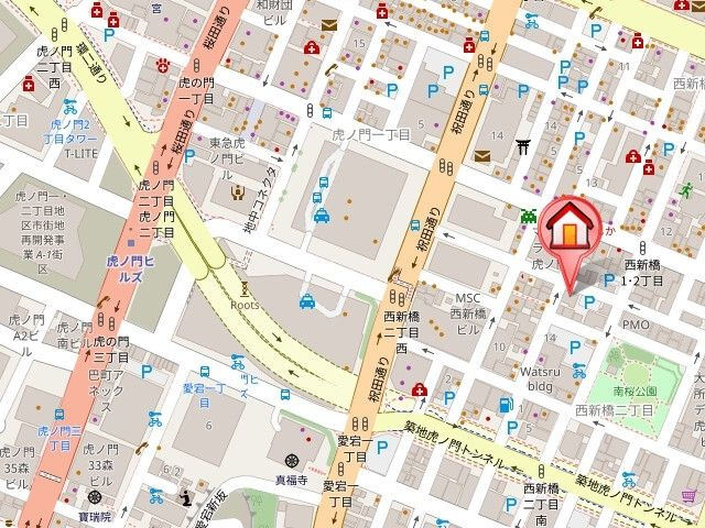 レジディア虎ノ門の地図