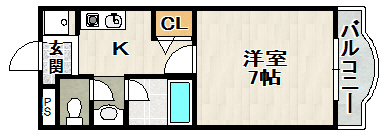 アッシュ宝塚の間取り