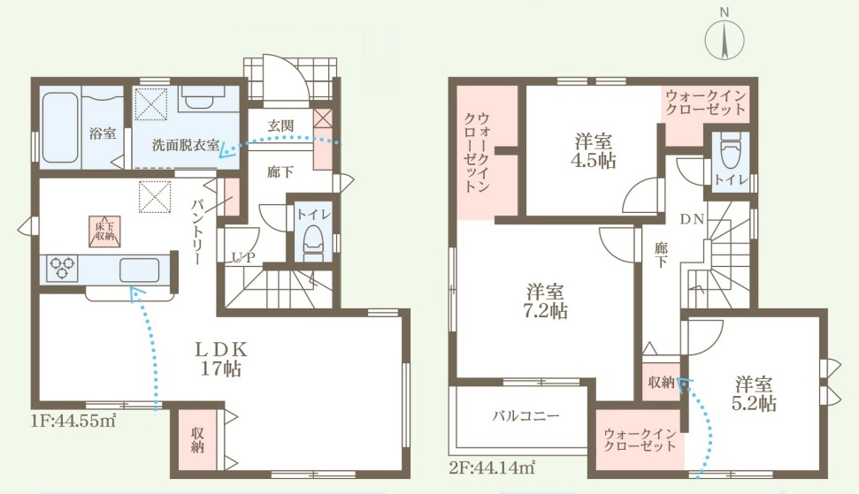 池田市畑　第8期　新築一戸建ての間取り|1号地