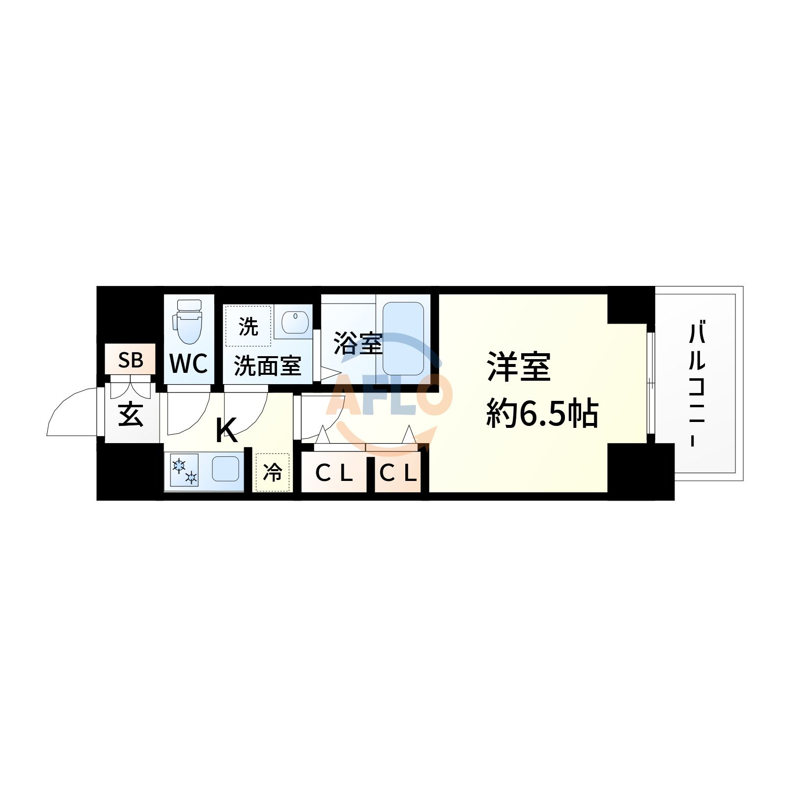 エスレジデンス新大阪リッシュの間取り|S-RESIDENCE新大阪Rish　間取り