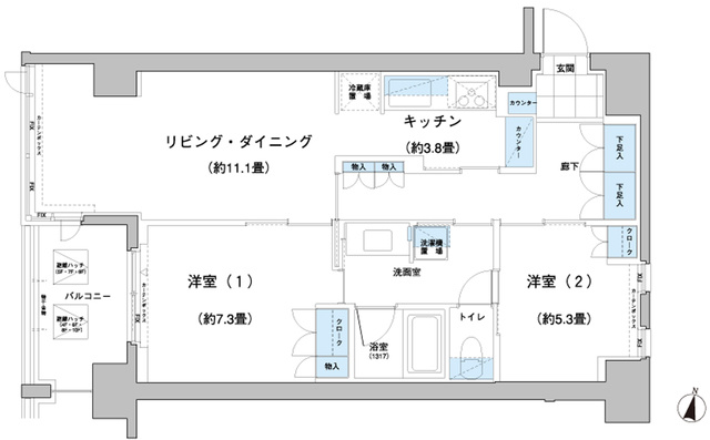ガーデニエール砧レジデンスの間取り