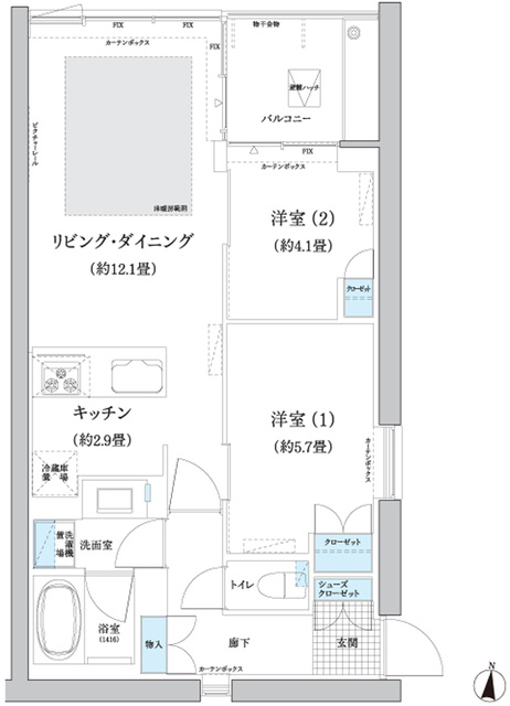 ガーデニエール砧　ＷＥＳＴの間取り