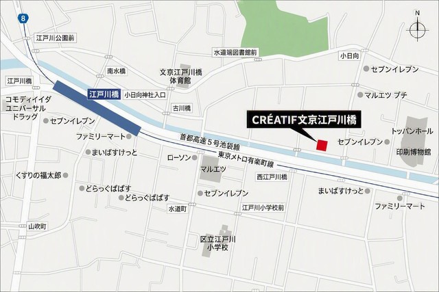 ＣＲＥＡＴＩＦ文京江戸川橋の地図