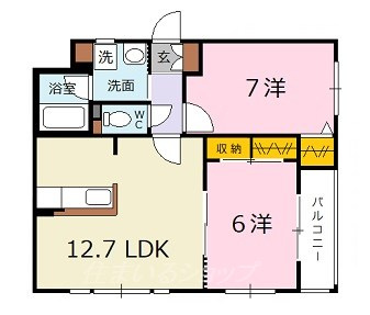 エクセル可部の間取り