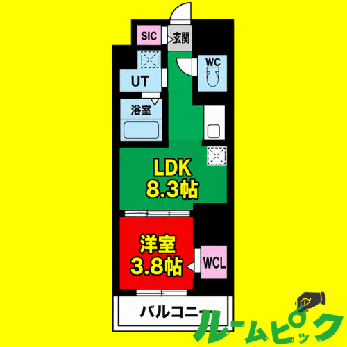 ザ・レジデンスパーク栄　名古屋市賃貸　仲介手数料無料の間取り