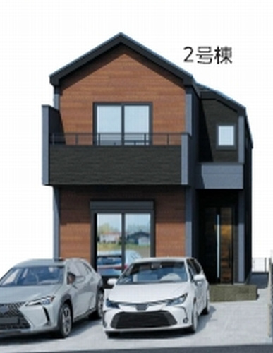 【仲介手数料０円】海老名市国分寺台６期　新築一戸建て　全２棟の外観パース|【仲介手数料０円】海老名市国分寺台６期　新築一戸建て　全２棟