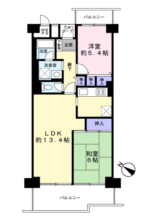 ガーデンシティ狭山壱号館　中古マンションの間取り