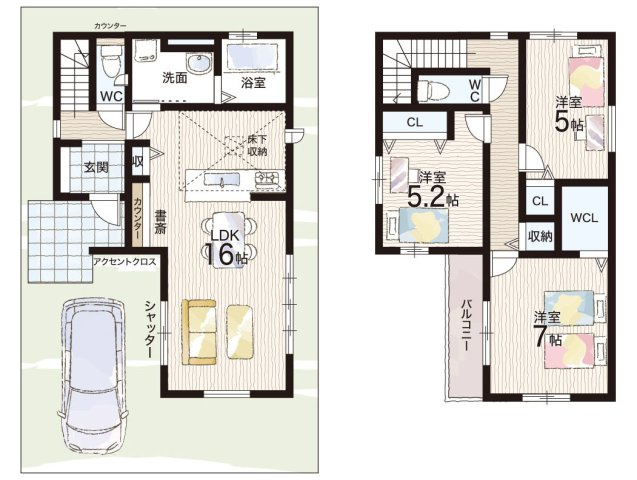 豊中市東泉丘　第2期　新築一戸建ての間取り
