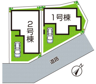 ■豊中市東泉丘　第2期　新築一戸建ての区画図|全２区画