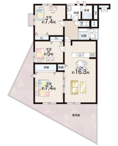 星和菊ヶ丘ハイツ■中古マンションの間取り