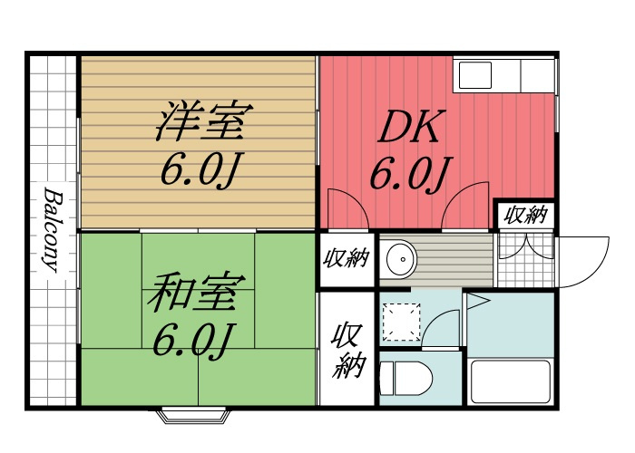 【間取り】 | リバーサイドハイツ川島