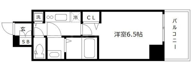 エス・キュート京町堀の間取り|プレサンス京町堀サウス　広々とした間取り