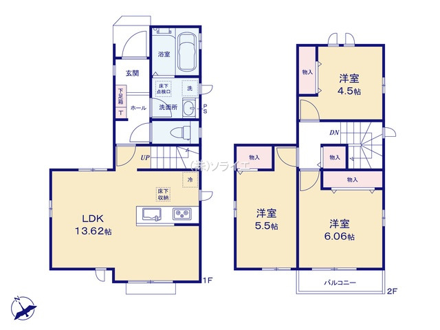 川越市寺尾6期　新築戸建　ハートフルタウンの間取り