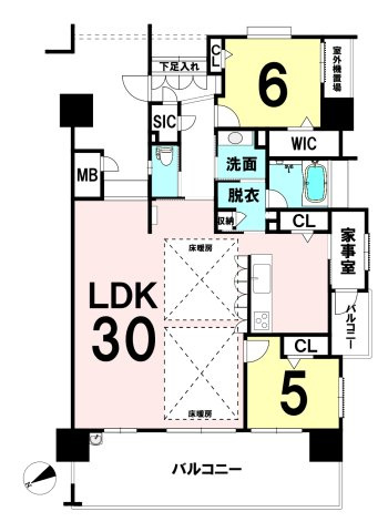 リヴィエール門司港ベイブリッジの間取り|女性目線で考えられた間取りは家事の効率も上がりますね♪