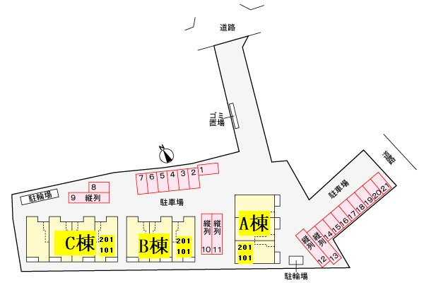 ラカリアCの区画図