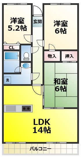 プレステージ深井水池の間取り