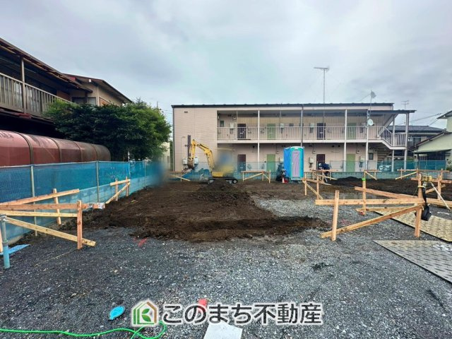 ハートフルタウン宇都宮市東峰町3094番の外観|建築中現地写真（同社施工の完成物件・モデルハウスがご見学できます）