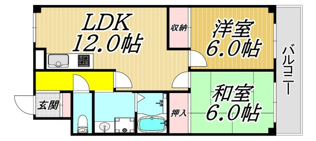 アヴェニール塚口の間取り