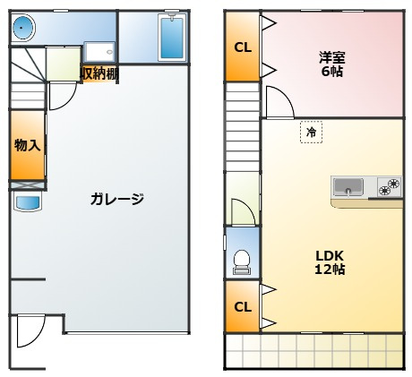 仮)東岩田ガレージハウス Aの間取り