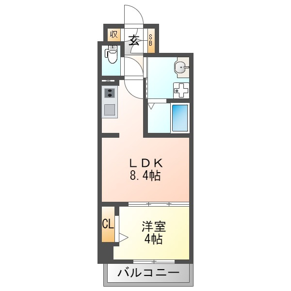 大阪市西淀川区柏里１丁目の賃貸マンションの間取り