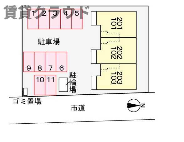 グランドソレイユの区画図