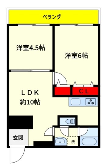 マンション市川の間取り
