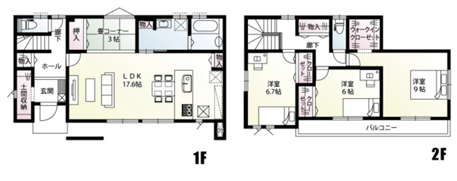 【間取り】 | 加須市北小浜　新築戸建　全11棟　3号棟