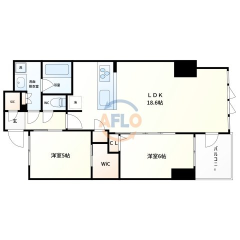 S-RESIDENCE谷町六丁目alo　中央小学校区の間取り|S-RESIDENCE谷町六丁目alo　間取り