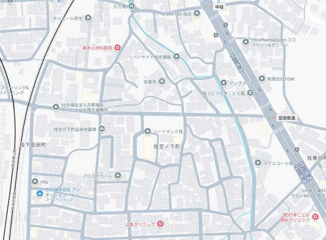 京都市西京区桂芝ノ下町　第1期　売土地の地図