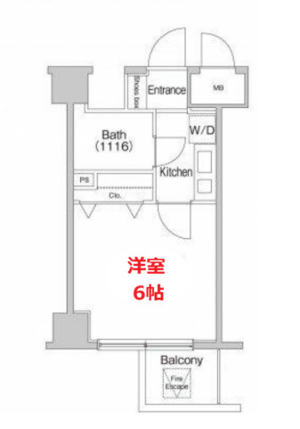【間取り】 | プライムアーバン川崎 | お部屋の間取りです。