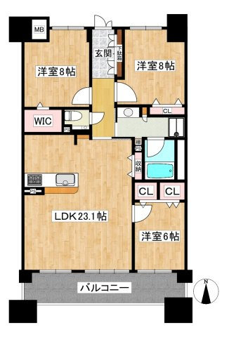 【間取り】 | エスリード西宮甲陽園３番館ヒルズ