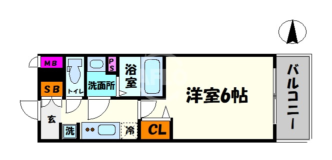 プレサンス難波マジョリティの間取り|プレサンス難波マジョリティ　間取り