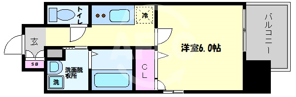 エスリード心斎橋EASTの間取り|エスリード心斎橋EAST　間取り
