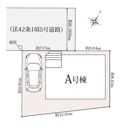 狭山市中央３丁目　新築戸建　ハートフルタウンの区画図