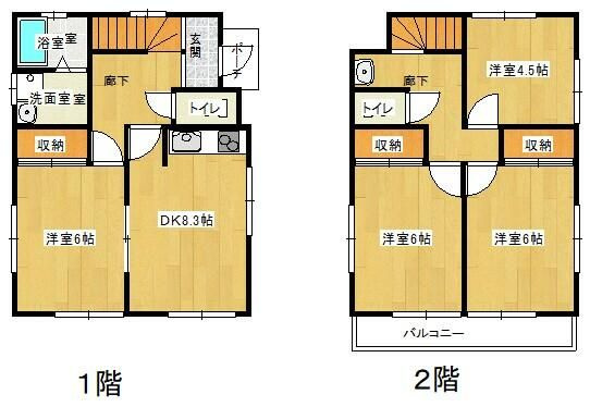 貸家　小平市小川東町の間取り