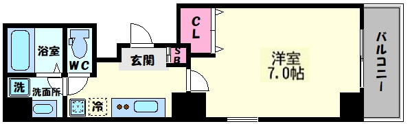 ラ・フォンテ松屋町の間取り|ラ・フォンテ松屋町　開放感ある間取り