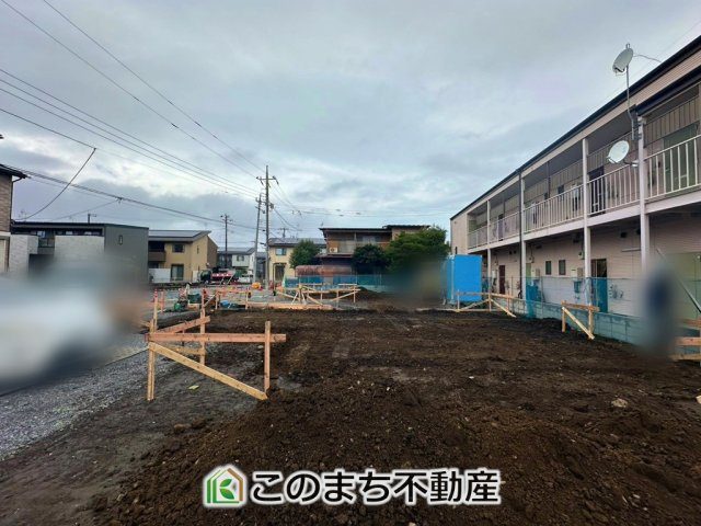 ハートフルタウン宇都宮市東峰町3094番の外観|建築中現地写真（同社施工の完成物件・モデルハウスがご見学できます）