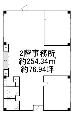 吹田市南金田１丁目の店舗事務所の間取り