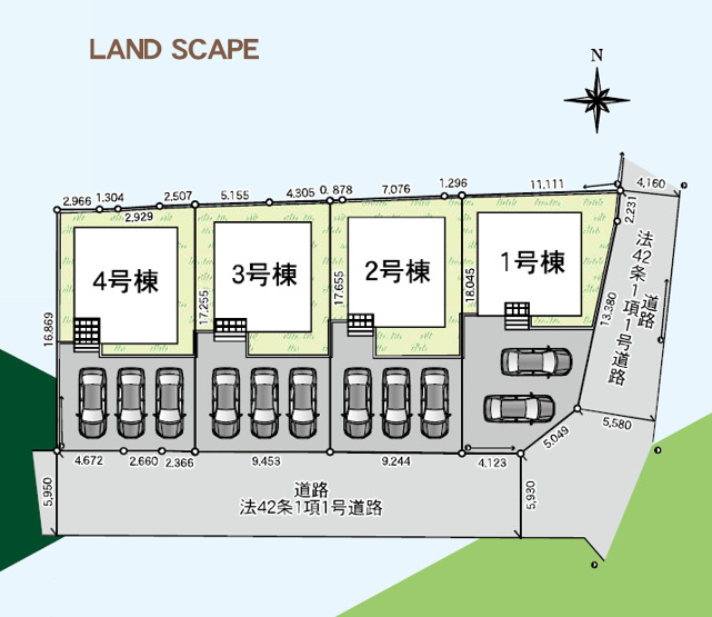 【区画図】 | Cradle garden　岩沼市早股第５　３号棟