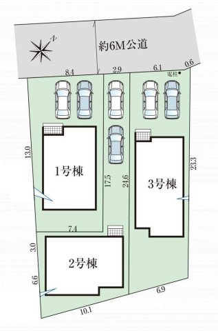 碧南市日進町4丁目22番『仲介手数料無料』新築一戸建て・建売の区画図