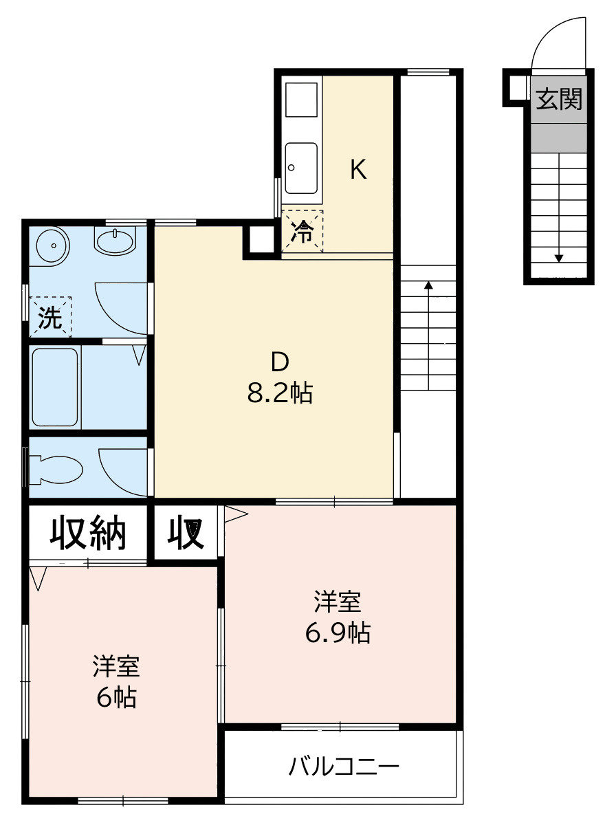ブリーズコートＢ　　刈谷市近郊の賃貸はクラスホーム刈谷店の間取り