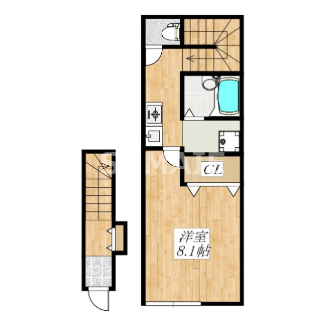 ソリテア中十条の間取り|洋室８帖以上の広めワンルームのお部屋です！